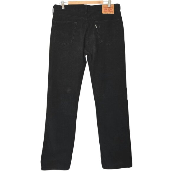 Y2K Levi's 514 Black Corduroy Pants Men's 34x32 Straight Fit - Picture 2 of 15